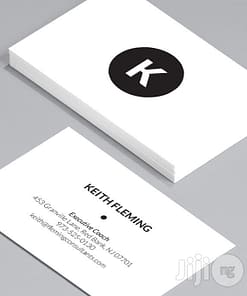 Thick white synthetic durable business card